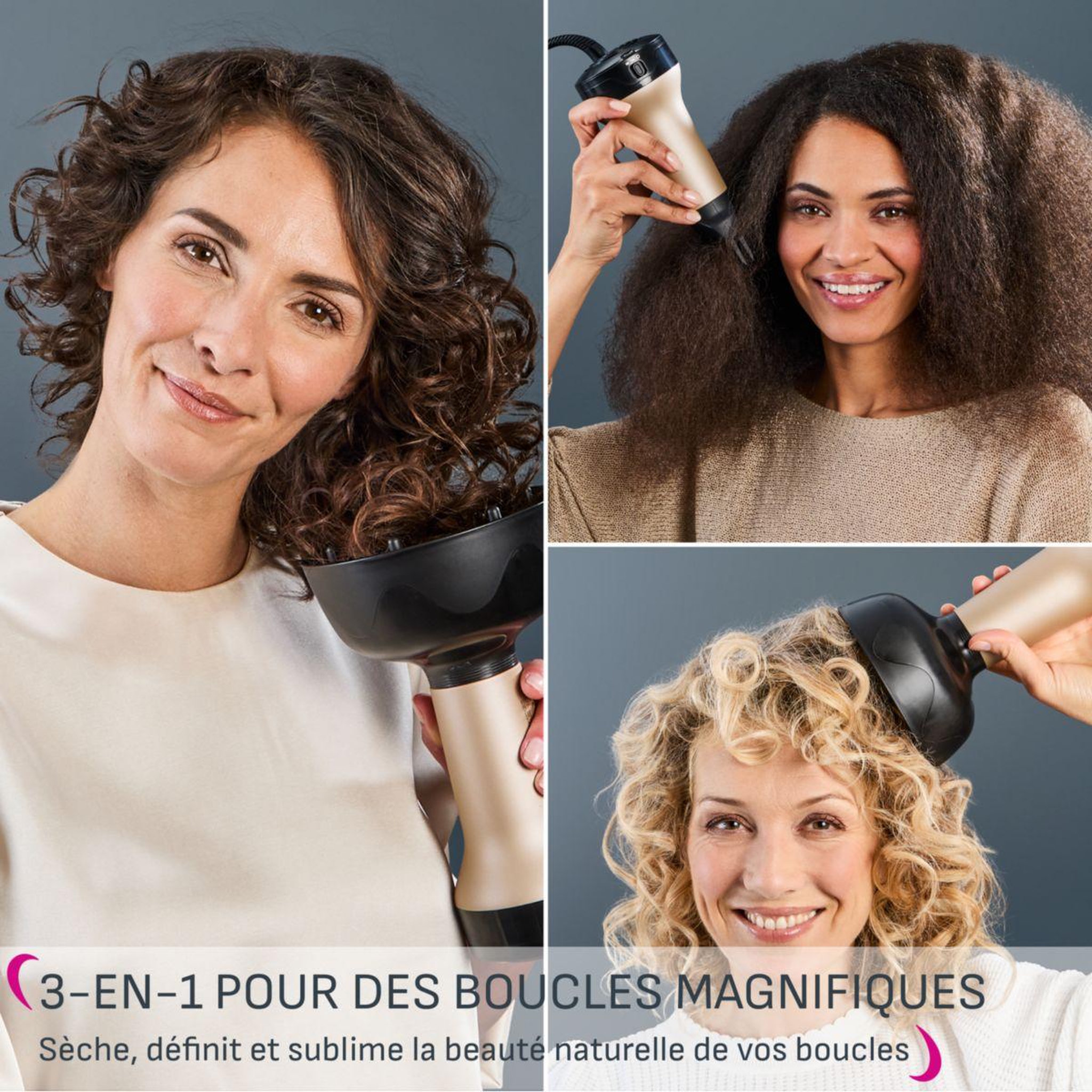 Voir la diapositive 4 : CALOR Diffuseur sèche-cheveux Curl Harmony CV7D30C0