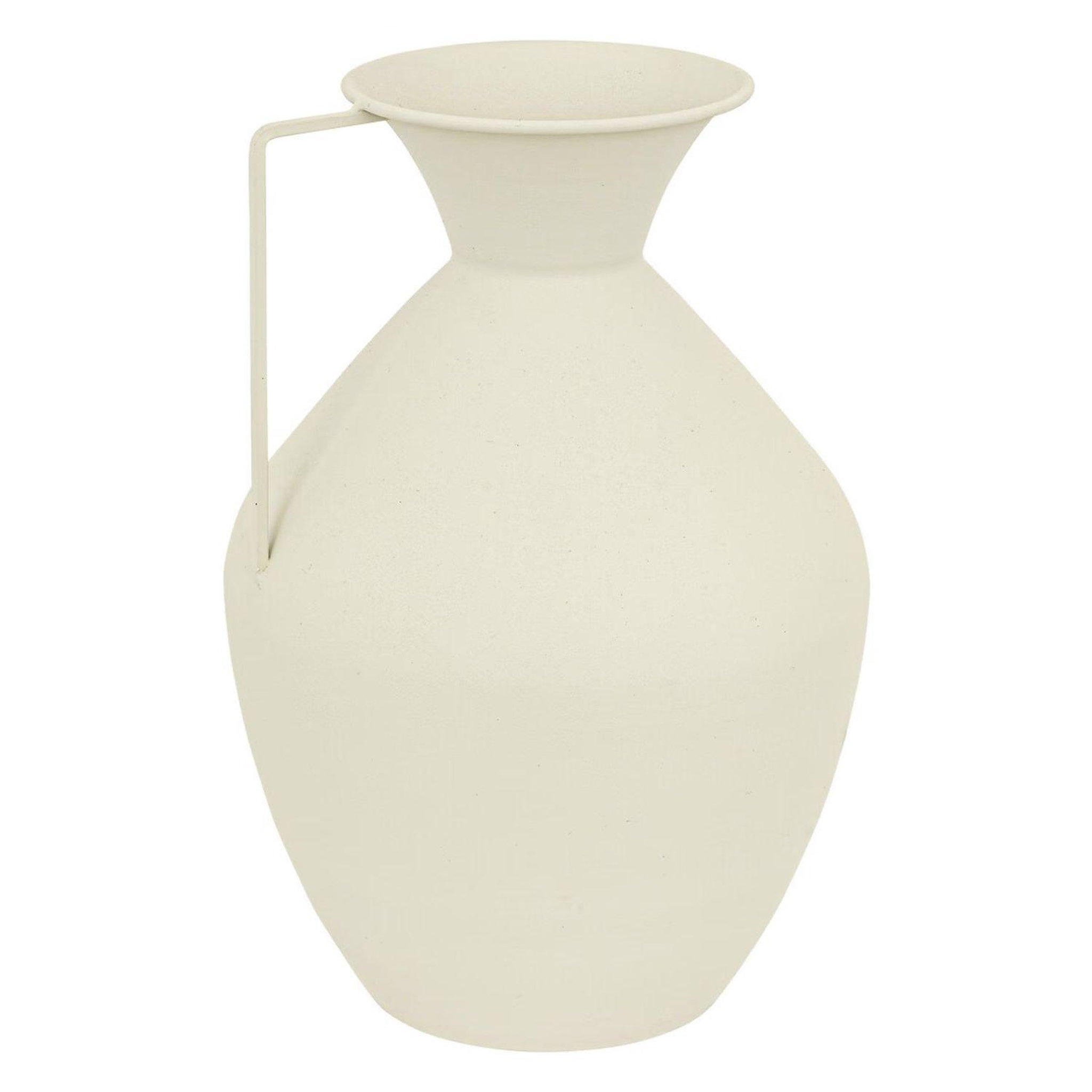 ATMOSPHERA Vase en métal sylvain - h. 36 cm - blanc