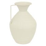 ATMOSPHERA Vase en métal SYLVAIN - H. 36 cm - Blanc