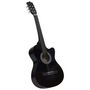Voir la diapositive 6 : VIDAXL Ensemble de guitare découpée classique 12 pcs 6 cordes Noir 38