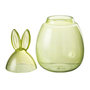 Voir la diapositive 2 : Paris Prix Bocal Design en Verre  Lapin  39cm Vert