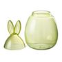 Voir la diapositive 2 : Paris Prix Bocal Design en Verre  Lapin  39cm Vert