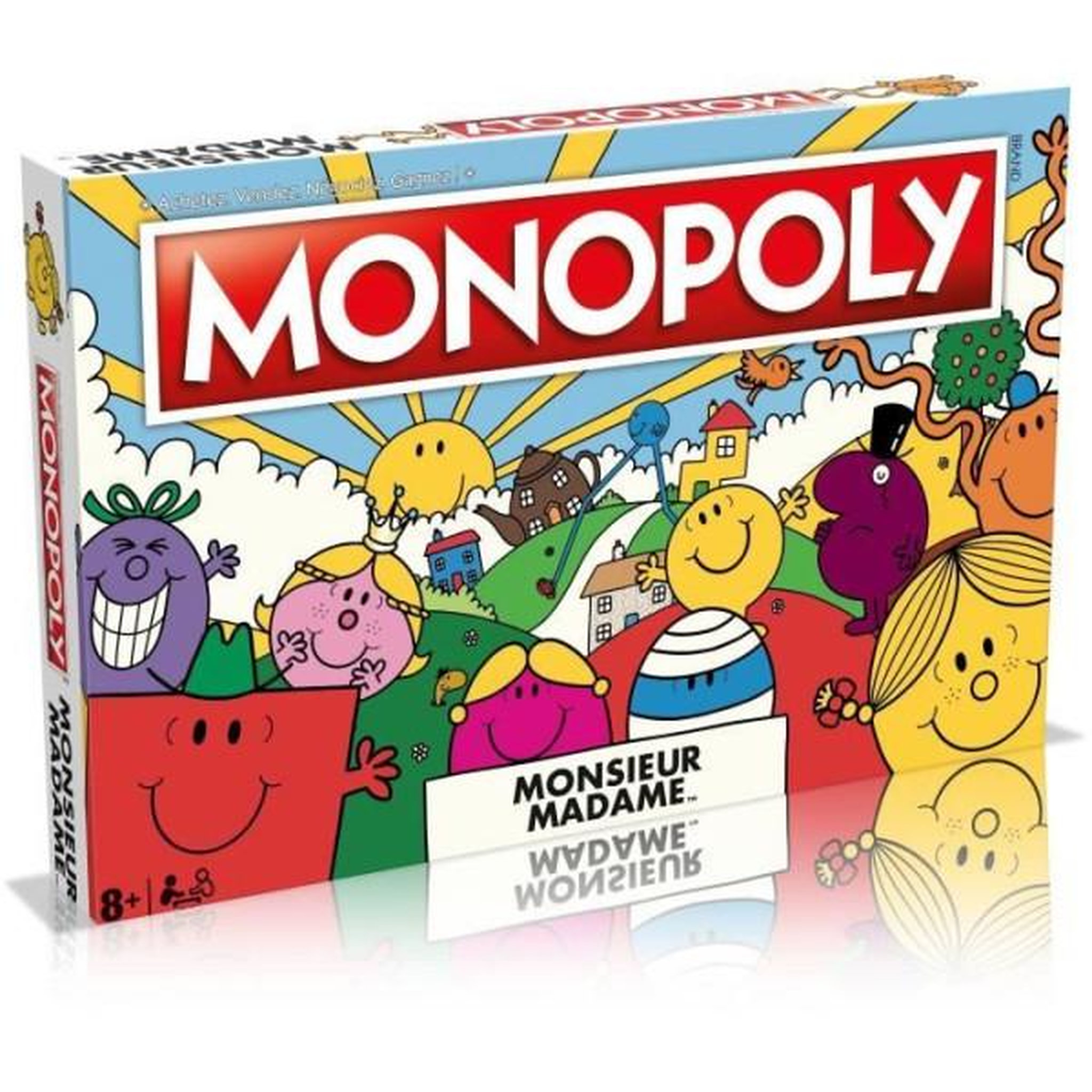 Winning Moves Monopoly monsieur madame - jeu de société - winning moves - monopoly mettant en vedette les personnages de monsieur madame.