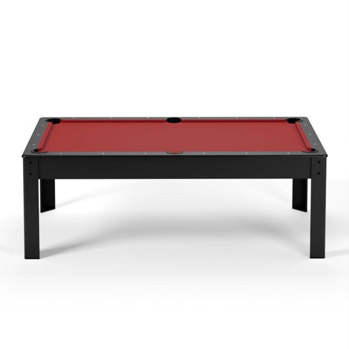 SOKKER Billard Américain convertible table 6 places KITBILL 6Ft - 206,5 x 116,5 x 80 cm Plateau dînatoire et accessoires inclus - Noir