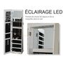 Voir la diapositive 5 : HOMCOM HOMCOM Armoire à bijoux avec miroir sur pied multi-rangements éclairage LED blanc dim. 38L x 38l x H157 cm