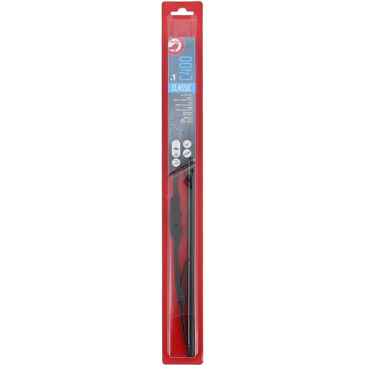 AUCHAN Balai d'essuie-glace C400 41cm pour DACIA FIAT FORD PEUGEOT RENAULT