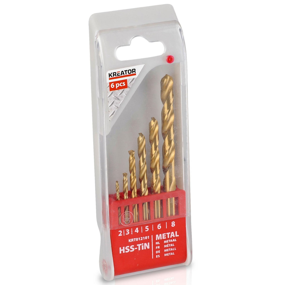 KREATOR Foret métal HSS Titanium Kreator x6 Coffret 6 forets HSS-Tin Coffret 6 forets HSS-Tin