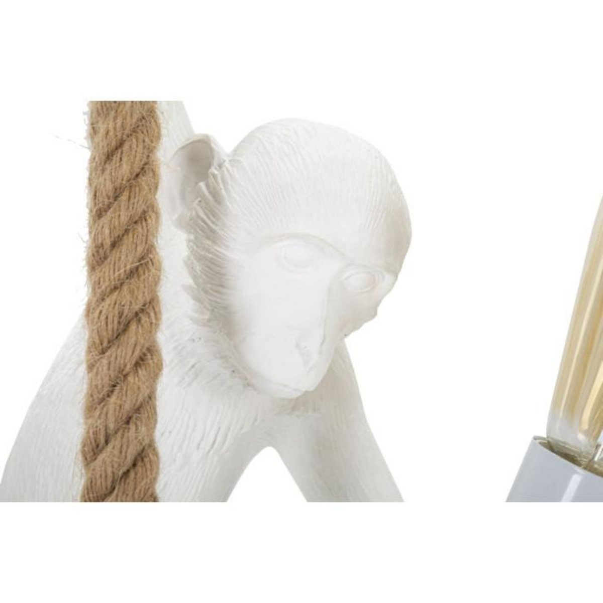 Paris Prix Lampe Suspension en Résine  Singe  60cm Blanc