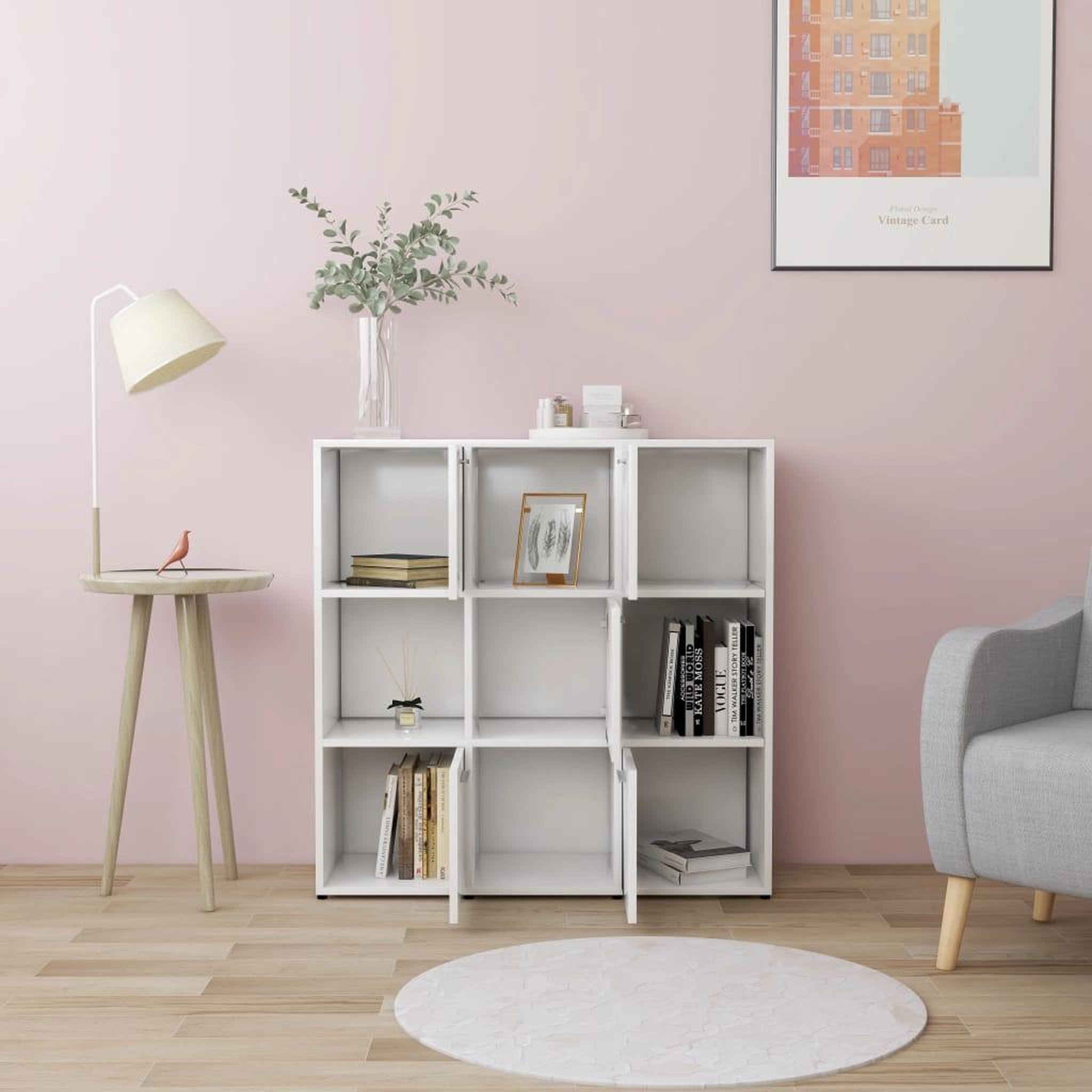 Voir la diapositive 3 : VIDAXL Bibliotheque Blanc 90x30x90 cm Bois d'ingenierie