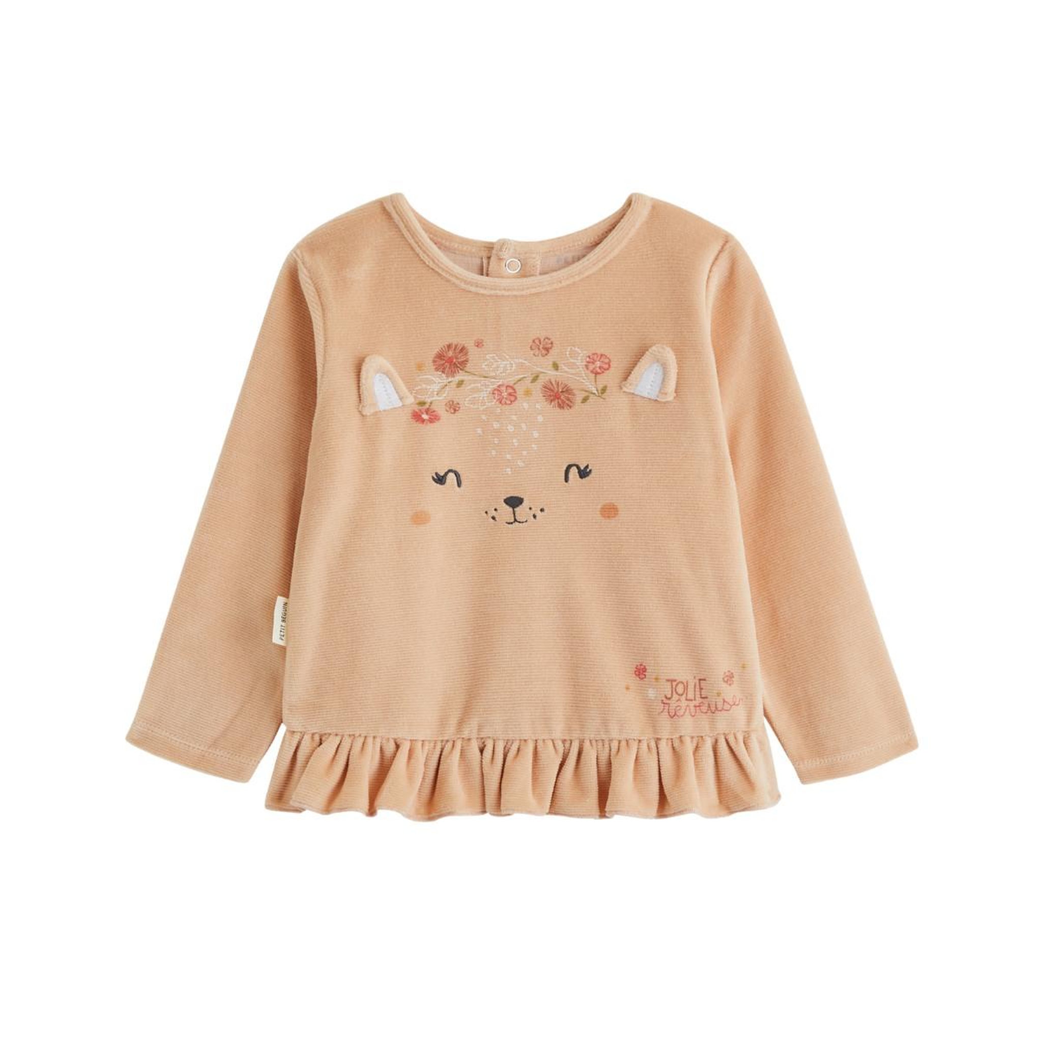 Voir la diapositive 6 : PETIT BEGUIN Pyjama enfant 2 pièces en velours petite rêveuse