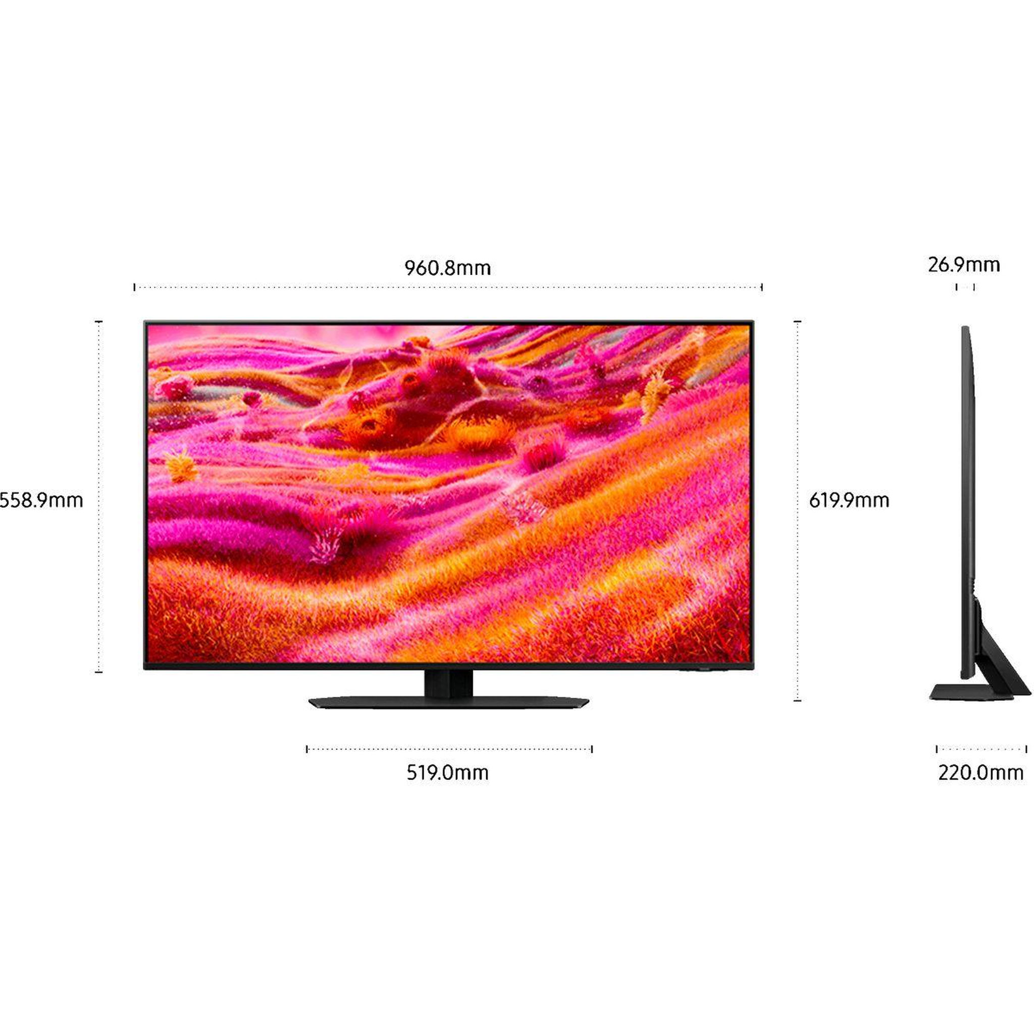 Voir la diapositive 2 : Samsung Tv mini led neoqled tq43qn90f 4k ai 2025