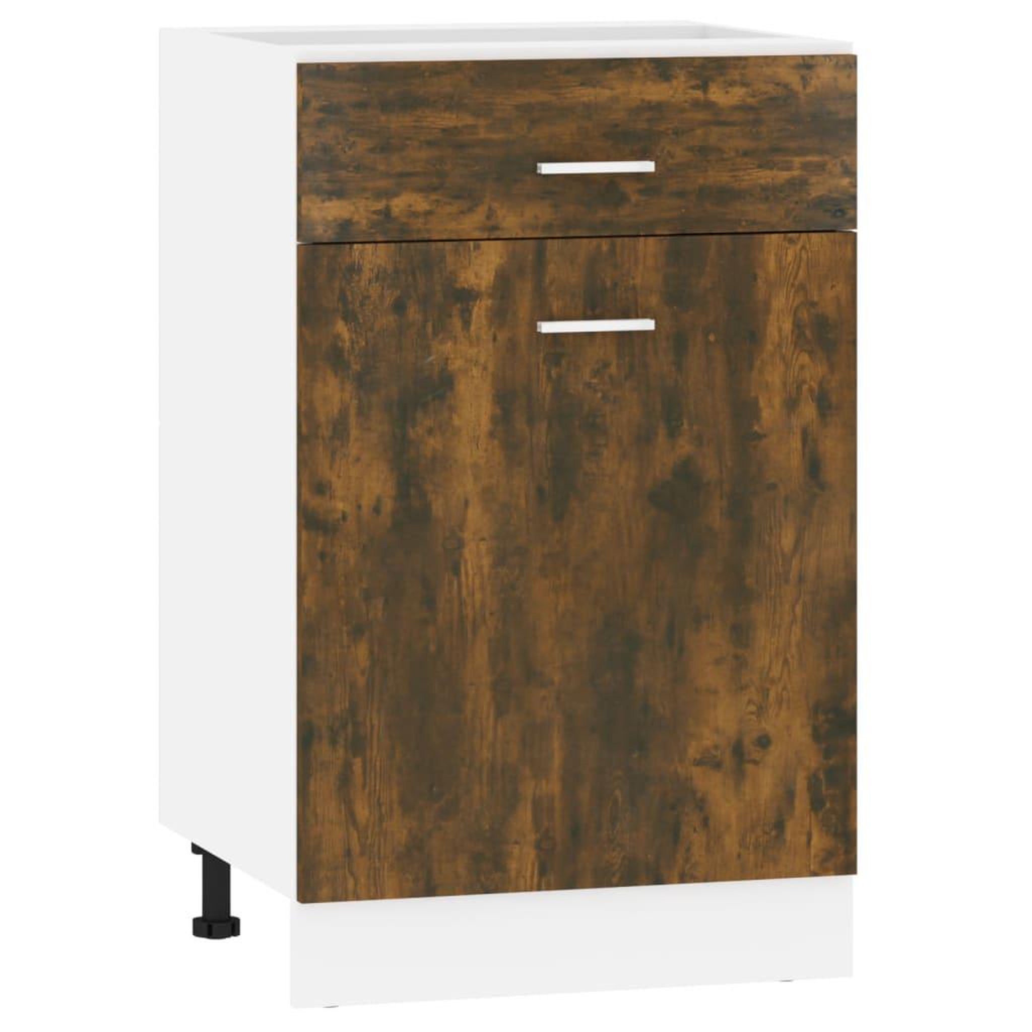 Voir la diapositive 2 : VIDAXL Armoire de plancher a tiroir Chene fume 50x46x81,5 cm Bois