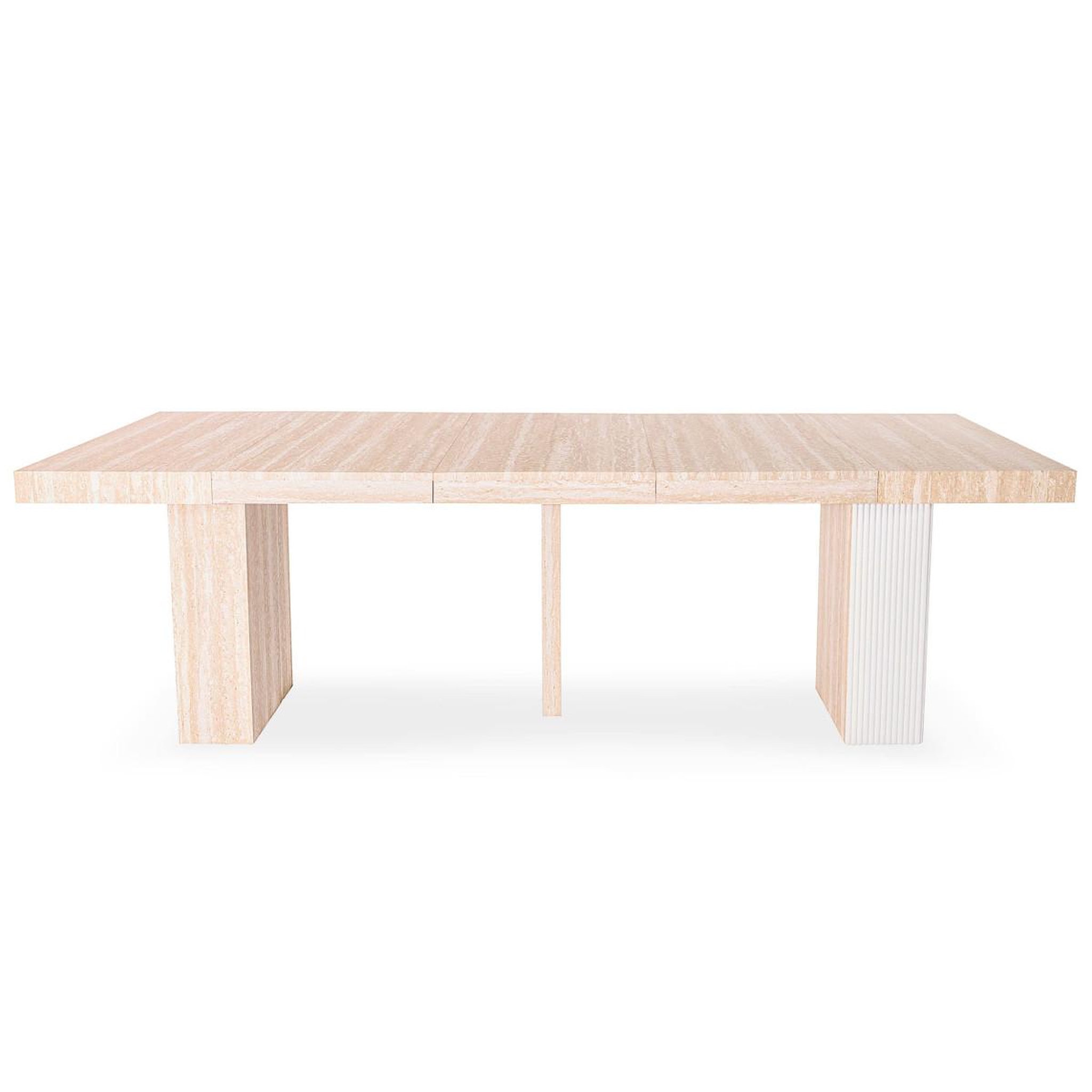 Voir la diapositive 4 : Paris Prix Table Extensible Effet Travertin  Trendy  90-240cm Beige
