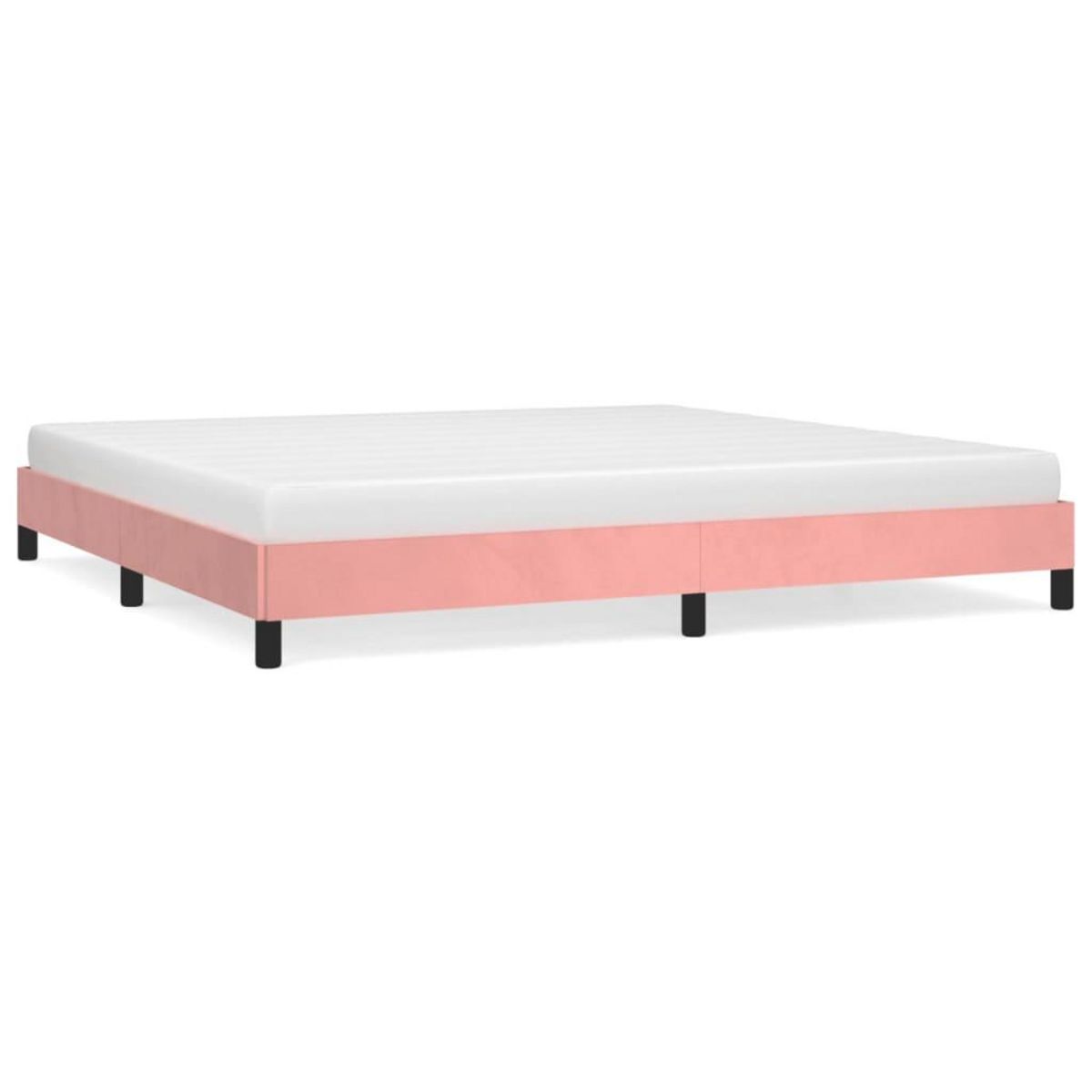 VIDAXL Cadre de lit sans matelas rose 200x200 cm velours