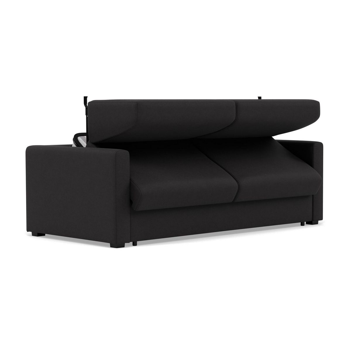 BEST MOBILIER Julia - canapé 3 places convertible express couchage quotidien 140 cm matelas 14 cm en tissu
