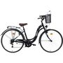 Voir la diapositive 1 : Vélo VTC 28'' Cadre Rigide Femme  ALIZEE avec cadre en aluminium  - 7 vitesses - équipé Shimano et panier clipsable