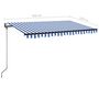 Voir la diapositive 6 : VIDAXL Auvent retractable automatique 450x350 cm Bleu et blanc