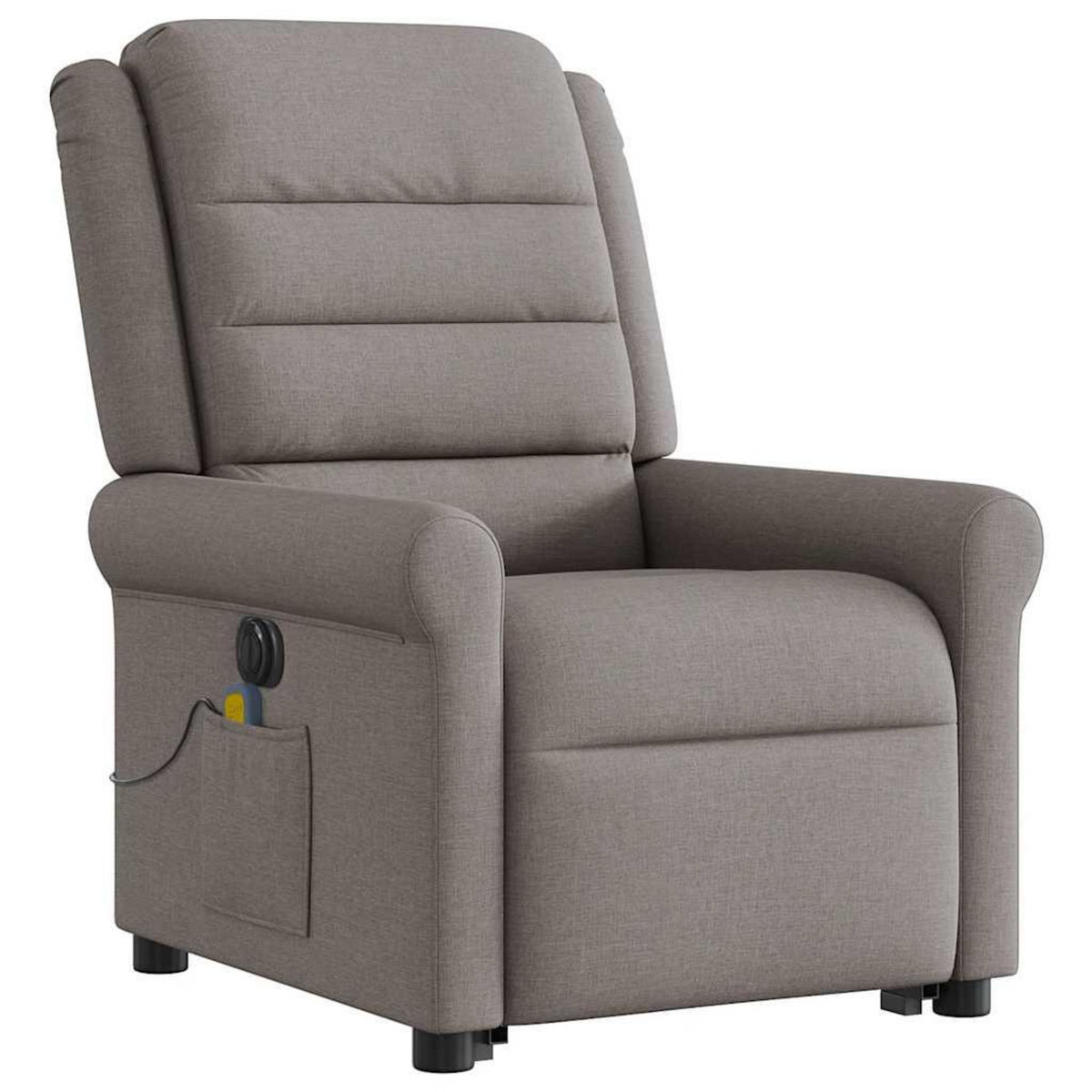 VIDAXL Fauteuil inclinable de massage electrique Taupe Tissu