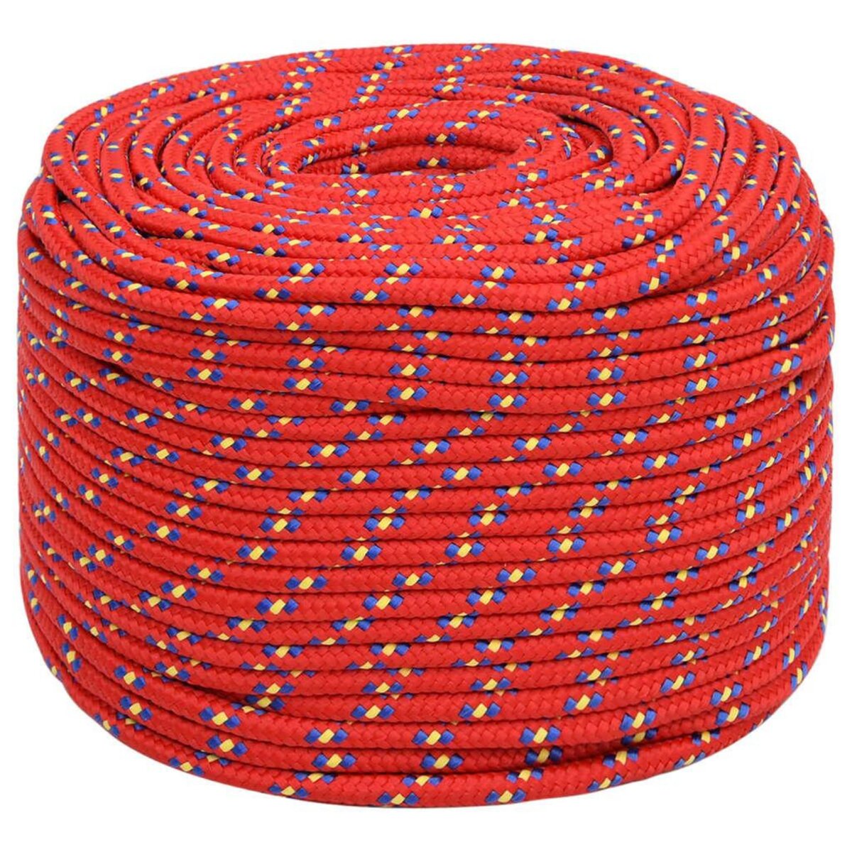 VIDAXL Corde de bateau Rouge 10 mm 25 m Polypropylene