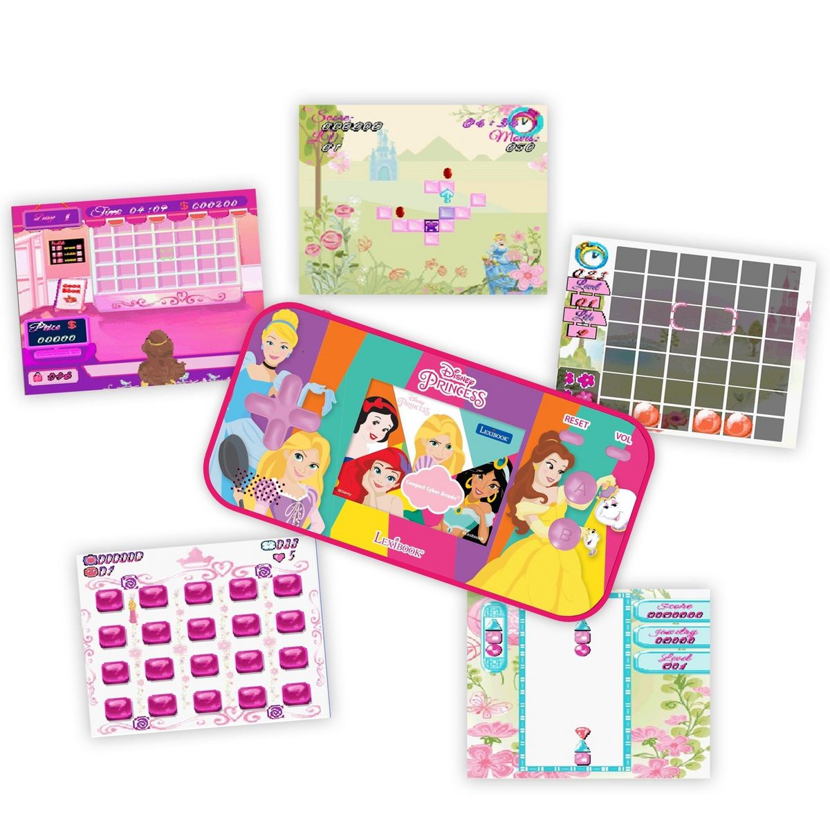 Lexibook Console de jeux portable couleur Disney Princesse Cyber Arcade Pocket