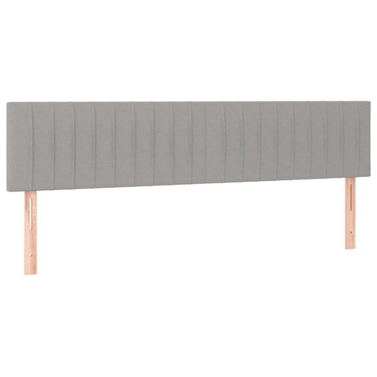 VIDAXL Tete de lit a LED Gris clair 160x5x78/88 cm Tissu