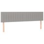 Voir la diapositive 4 : VIDAXL Tete de lit a LED Gris clair 160x5x78/88 cm Tissu