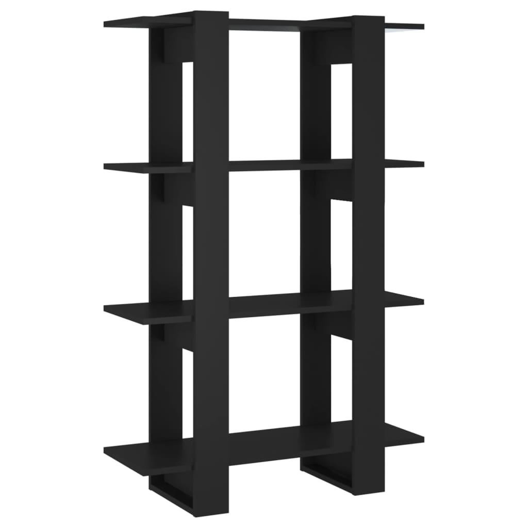 Voir la diapositive 2 : VIDAXL Bibliotheque/Separateur de piece Noir 80x30x123,5 cm