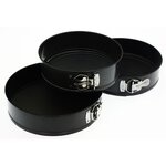 SECRET DE GOURMET Lot de 3 moules à manqué à charnière