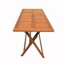Voir la diapositive 3 : Habitat et Jardin Table pliante bois exotique  Hong Kong  - Maple - 135 x 80 cm - Marron clair