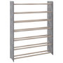 Voir la diapositive 2 : VIDAXL Etagere a chaussures Gris 90x24x117 cm Bois d'ingenierie