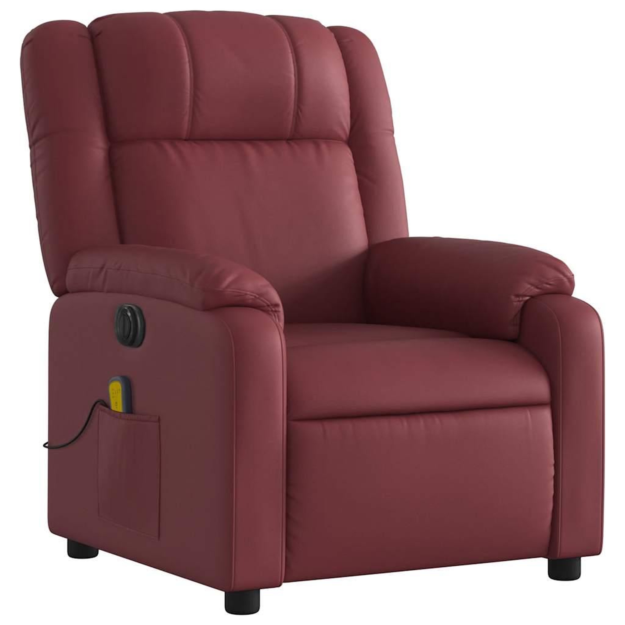Voir la diapositive 4 : VIDAXL Fauteuil de massage inclinable electrique rouge bordeaux