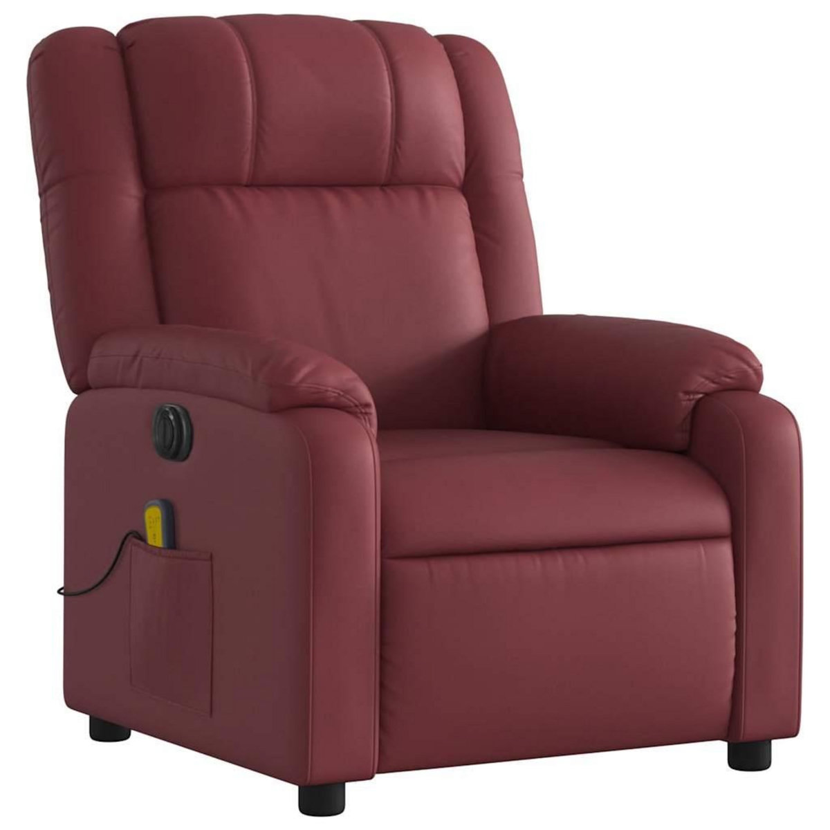 VIDAXL Fauteuil de massage inclinable electrique rouge bordeaux