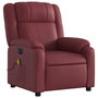 Voir la diapositive 4 : VIDAXL Fauteuil de massage inclinable electrique rouge bordeaux