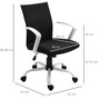 Voir la diapositive 3 : VINSETTO Chaise de bureau ergonomique hauteur réglable pivotante 360° piètement acier blanc lin noir