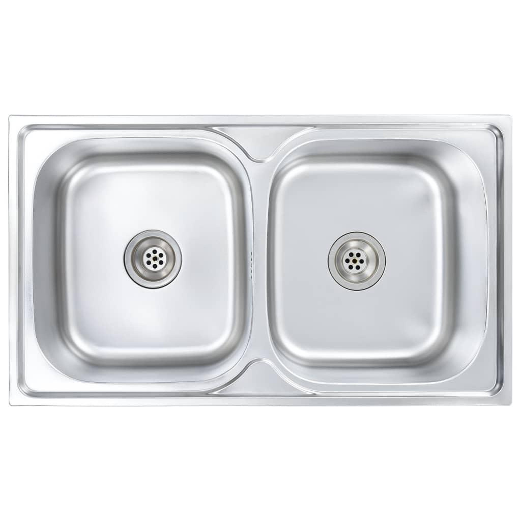 Voir la diapositive 2 : VIDAXL Evier double de cuisine avec crepine et piege Acier inoxydable