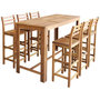 Voir la diapositive 1 : VIDAXL Table et chaises de bar 7 pcs Bois d'acacia massif