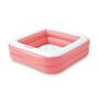 Voir la diapositive 1 : INTEX Piscine gonflable carrée Saumon - Intex