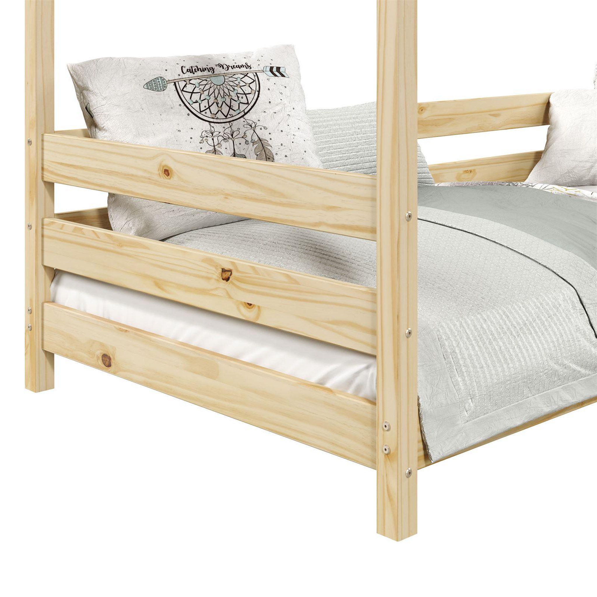 Voir la diapositive 5 : IDIMEX Lit cabane fina 90 x 190 cm, en pin massif