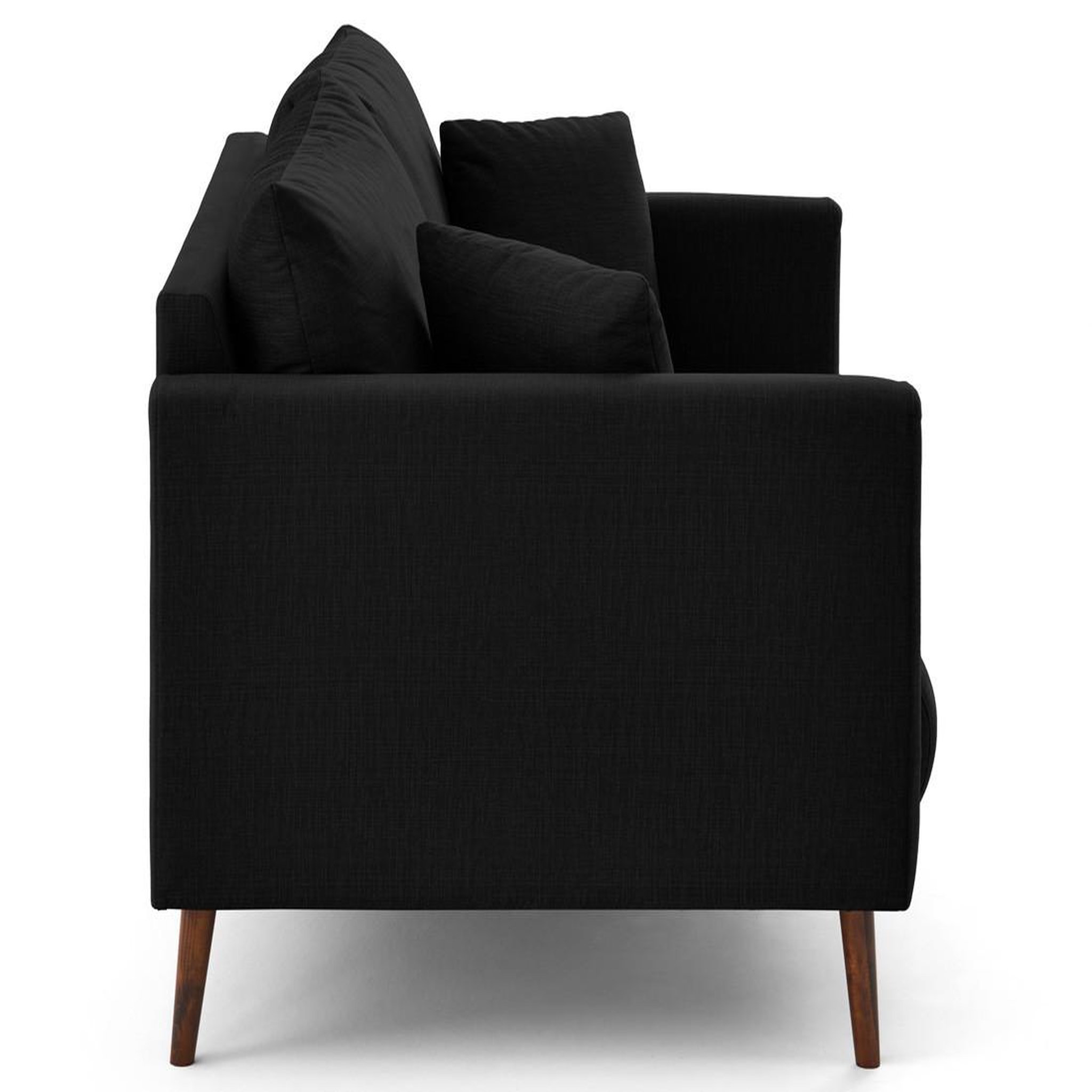 Voir la diapositive 5 : LISA DESIGN Ostrava - canapé droit 2 places en velours pieds en bois