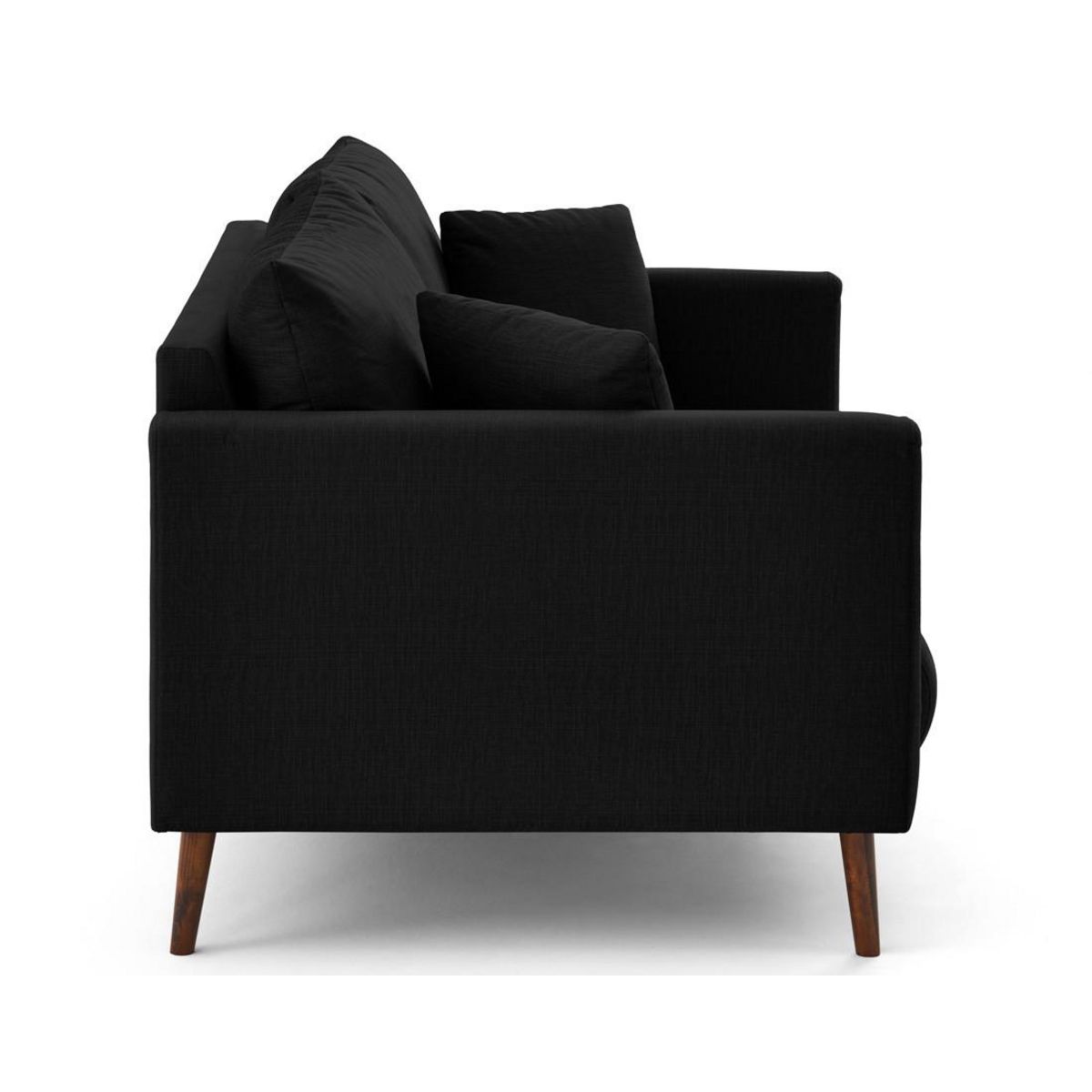 LISA DESIGN Ostrava - canapé droit 2 places en velours pieds en bois