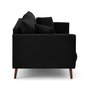 Voir la diapositive 5 : LISA DESIGN Ostrava - canapé droit 2 places en velours pieds en bois