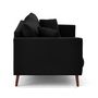 Voir la diapositive 5 : LISA DESIGN Ostrava - canapé droit 2 places en velours pieds en bois