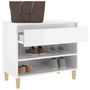 Voir la diapositive 5 : VIDAXL Armoire a chaussure Blanc brillant 70x36x60 cm Bois ingenierie