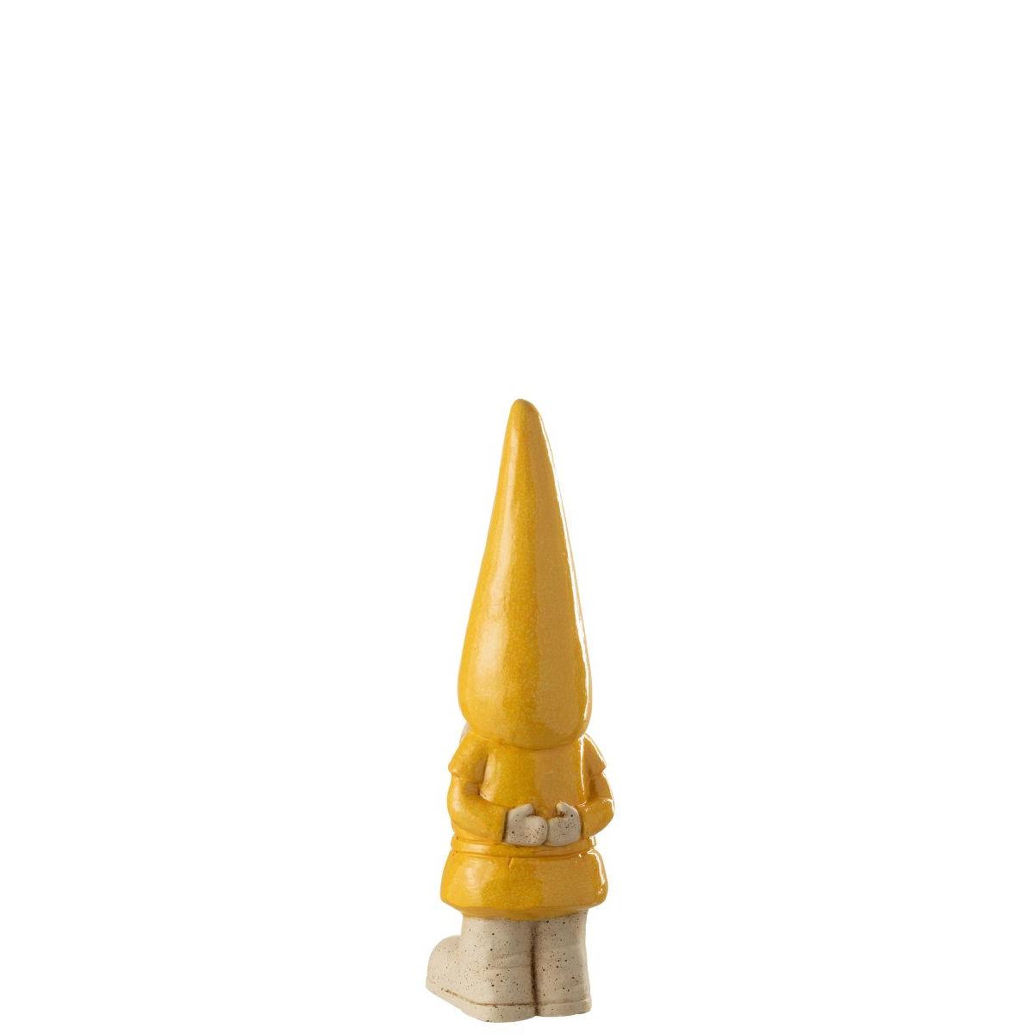 Voir la diapositive 2 : J-LINE Statue lutin extérieur  pasquale  61cm jaune