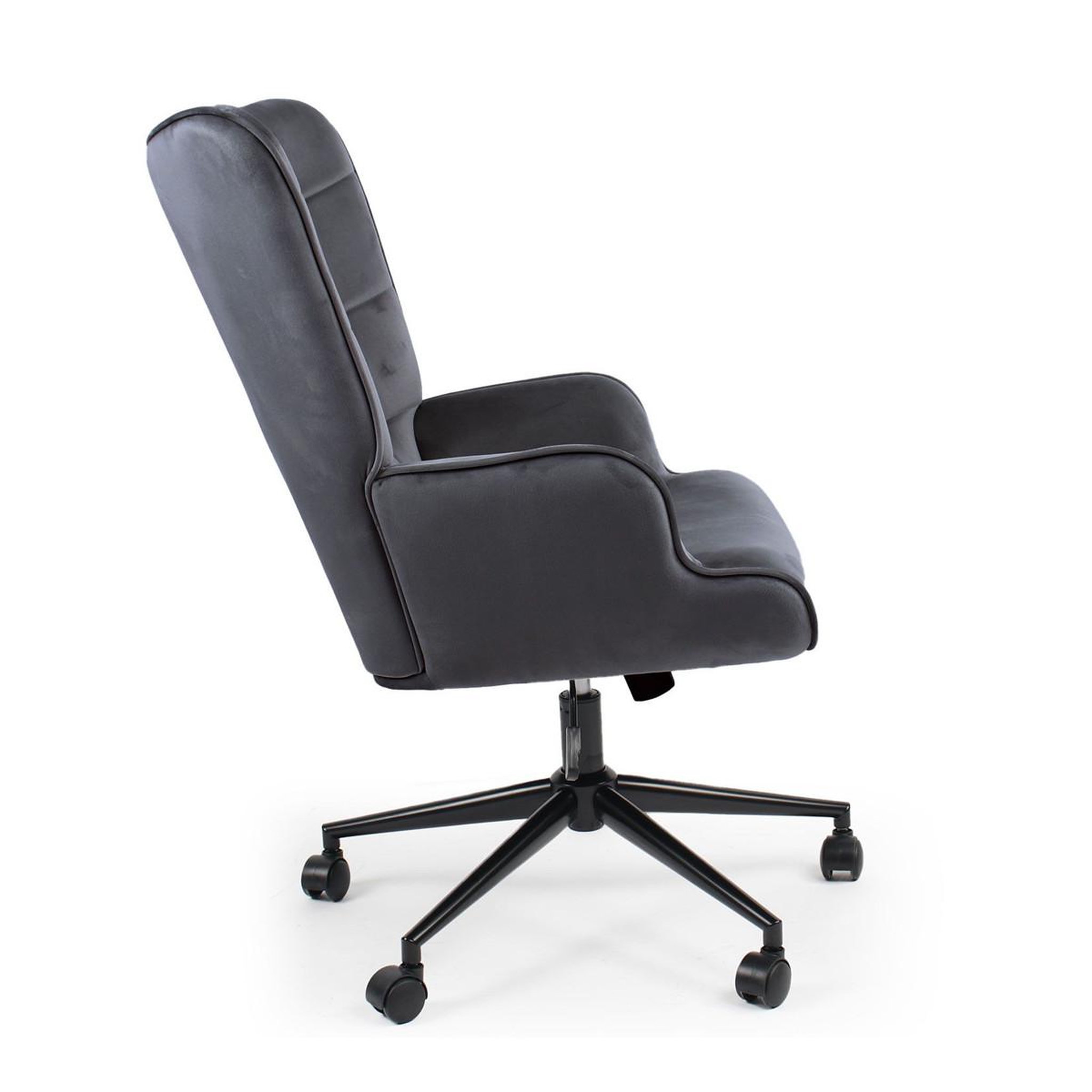 Voir la diapositive 3 : Paris Prix Fauteuil de bureau velours  verner  96cm gris