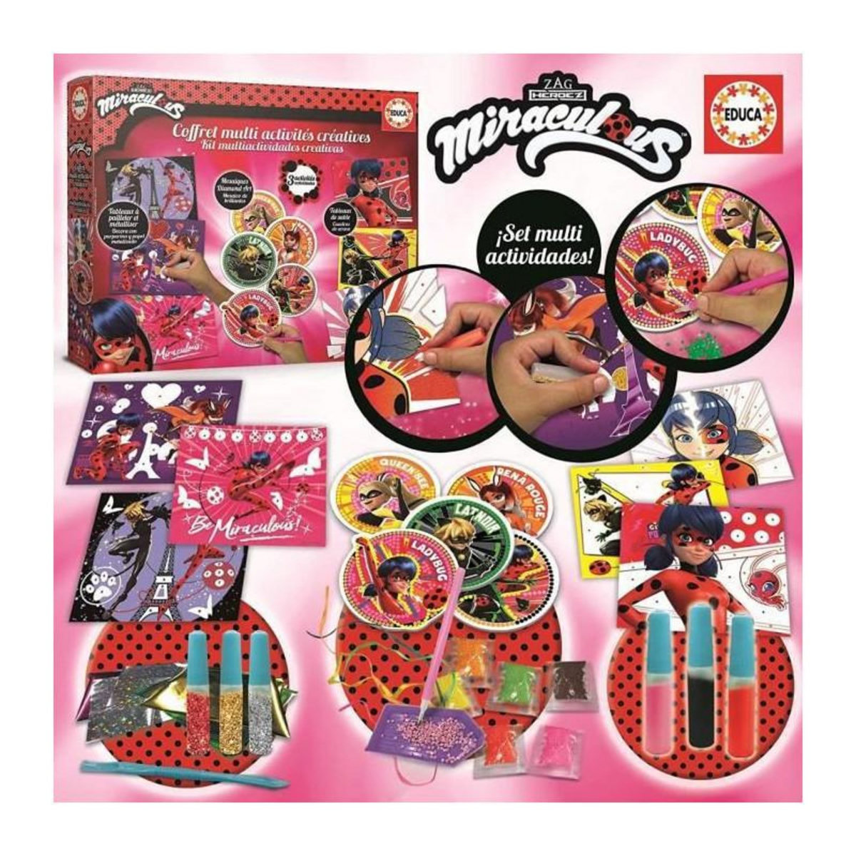 EDUCA Coffret Multi-activites Miraculous Ladybug - Loisirs creatifs - EDUCA - 18931