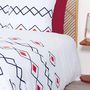 Voir la diapositive 4 : COTE DECO Parure de lit Agoura - Microfibre 72 g/m² - 220 x 240 cm - Blanc