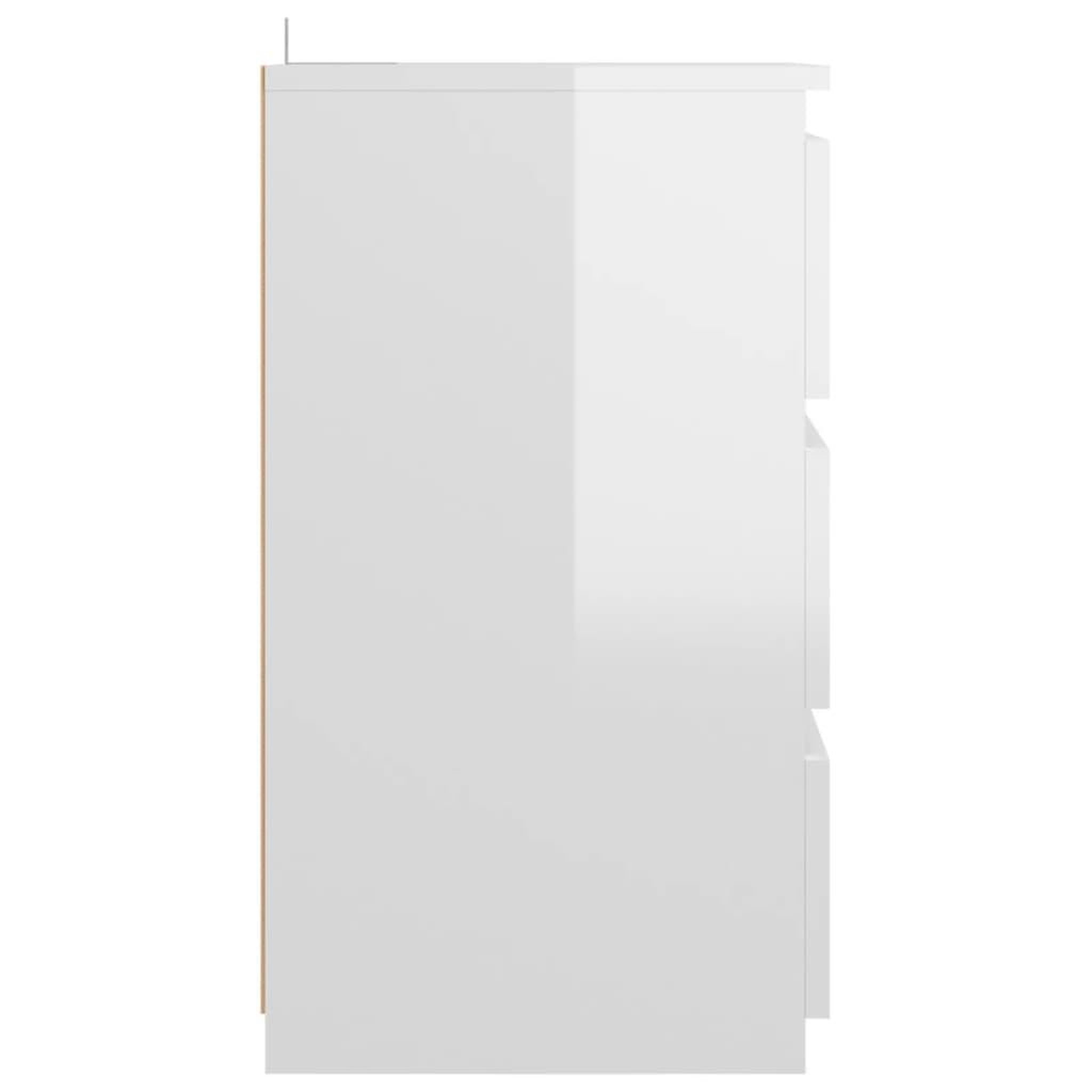 Voir la diapositive 4 : VIDAXL Table de chevet Blanc brillant 40x35x62,5 cm Agglomere