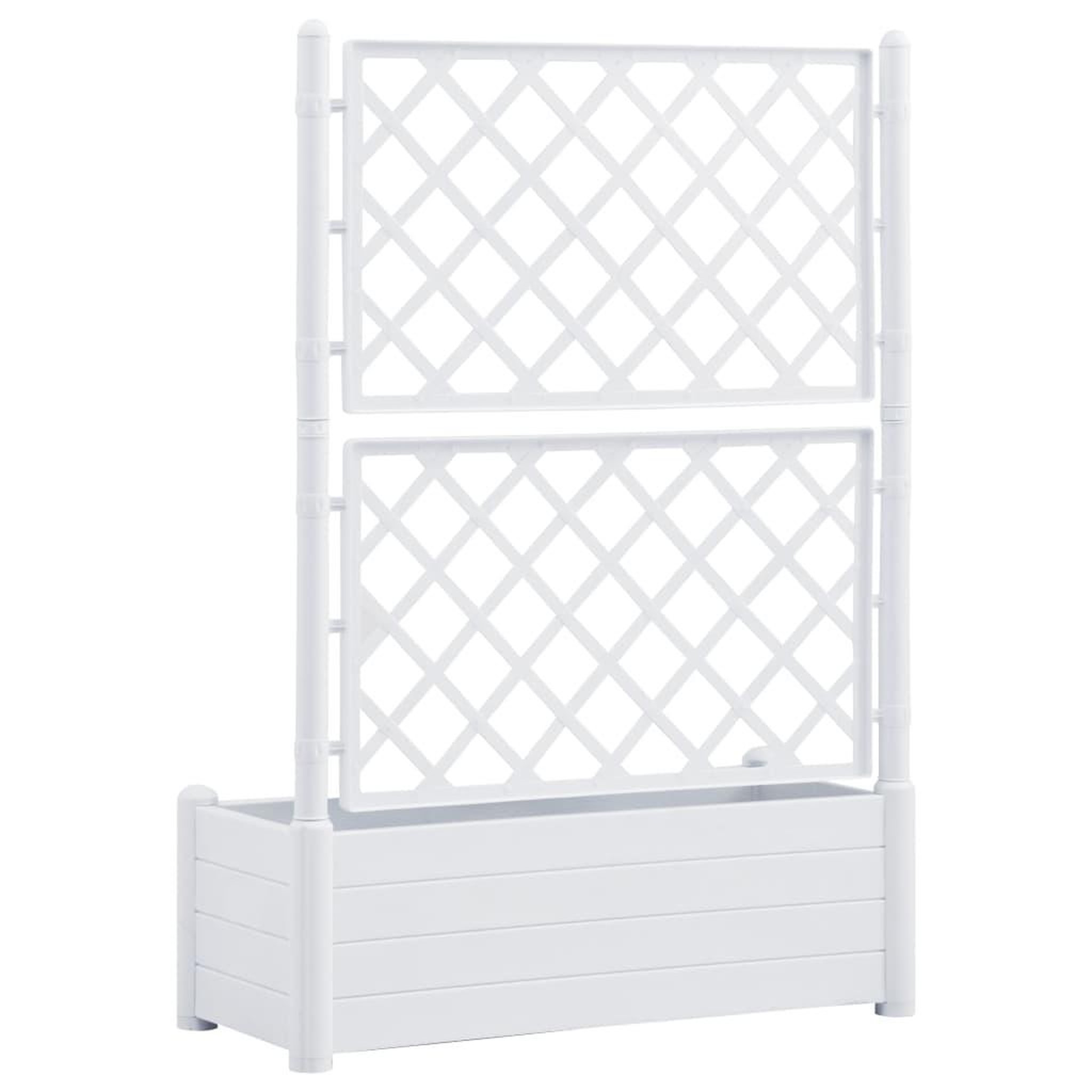 Voir la diapositive 5 : VIDAXL Jardiniere avec treillis 100x43x142 cm PP Blanc