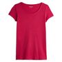 Voir la diapositive 3 : INEXTENSO T-shirt manche courte fushia uni femme